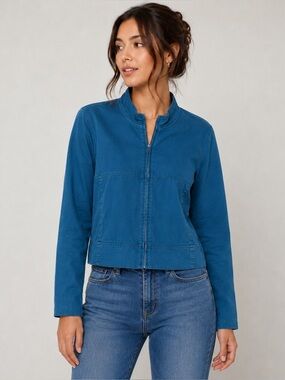 Casual corner zip up jacket 6